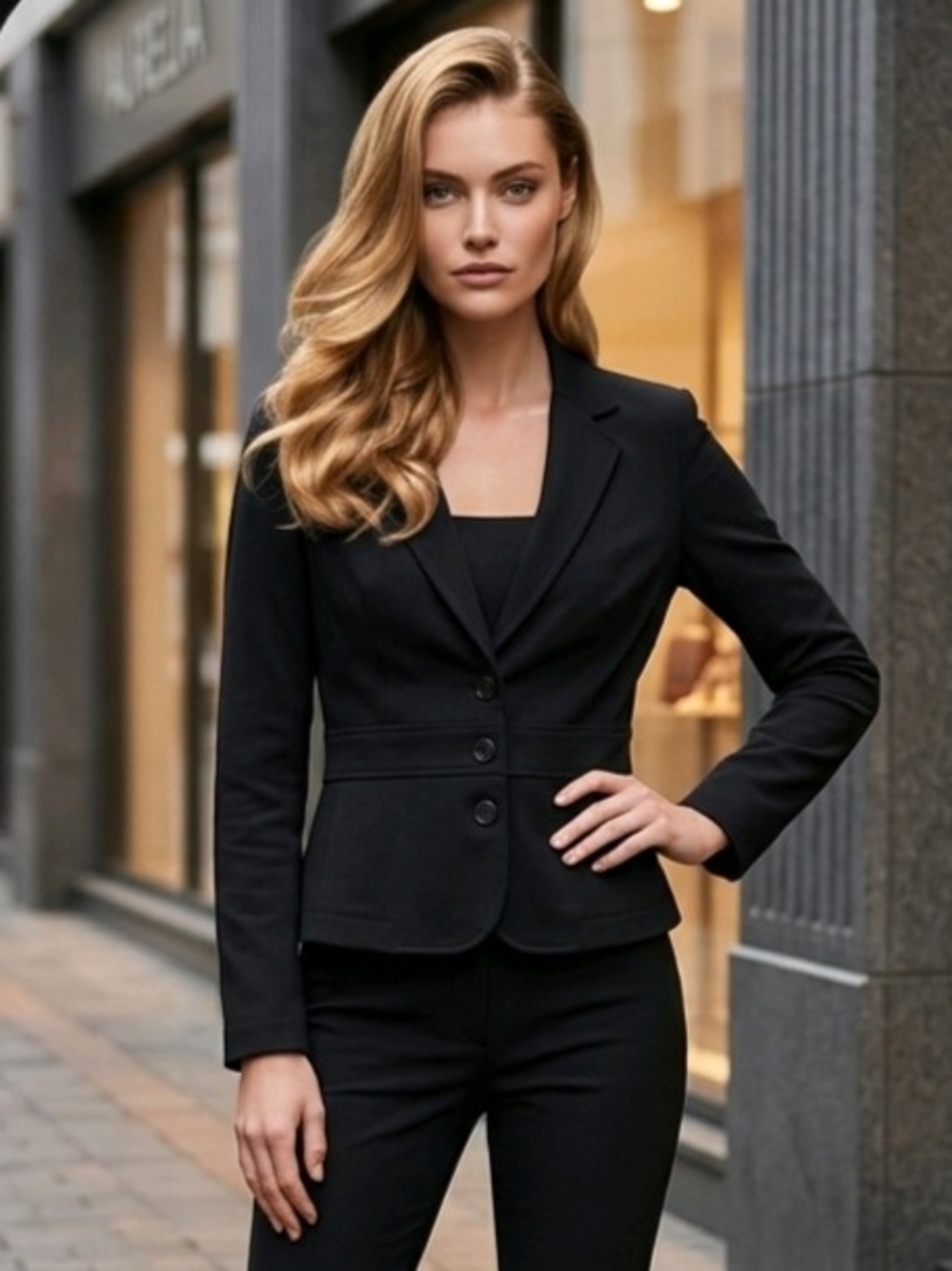 Y2K Isaac Mizrahi for Target Versatile Black Women's Blazer Notched Lapel, 10